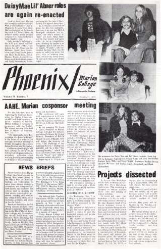 The Phoenix, Vol.XXXVIII, No.7 (October 31, 1973) Thumbnail