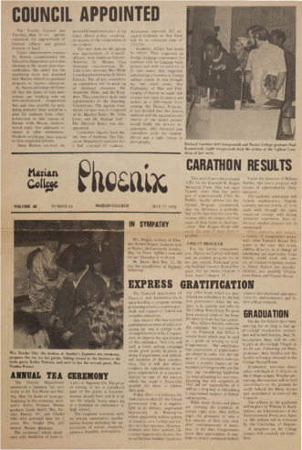 The Phoenix, Vol.XXXVI, No.24 (May 17, 1972) Thumbnail