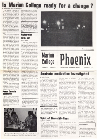 The Phoenix, Vol.XXXVII, No.11 (December 5, 1972) Thumbnail