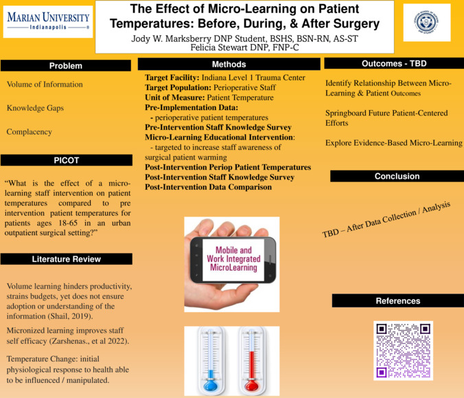 The Effect of Micro-Learning on Patient Temperatures: Before, During, & After Surgery Thumbnail