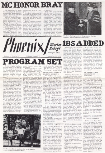 The Phoenix, Vol.XXXVIII, No.1 (September 18, 1973) Thumbnail