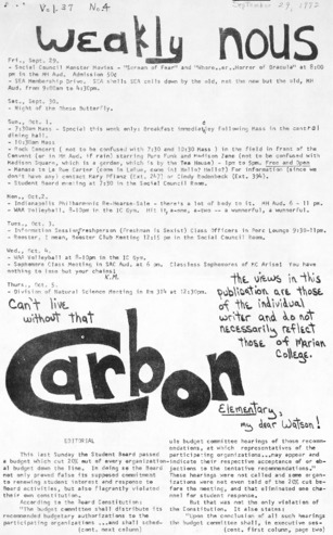 The Carbon (September 29, 1972) Miniature