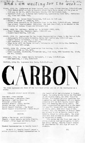 The Carbon (April 14, 1972) Miniature