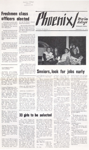 The Phoenix, Vol.XXXVIII, No.2 (September 25, 1973) Thumbnail
