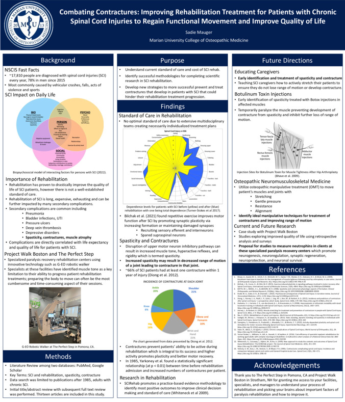 Combating Contractures: Improving Rehabilitation Treatment for Patients with Chronic Spinal Cord Injuries to Regain Functional Movement and Improve Quality of Life Miniaturansicht