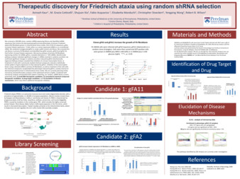 Therapeutic Discovery for Friedreich Ataxia Using Random shRNA Selection miniatura