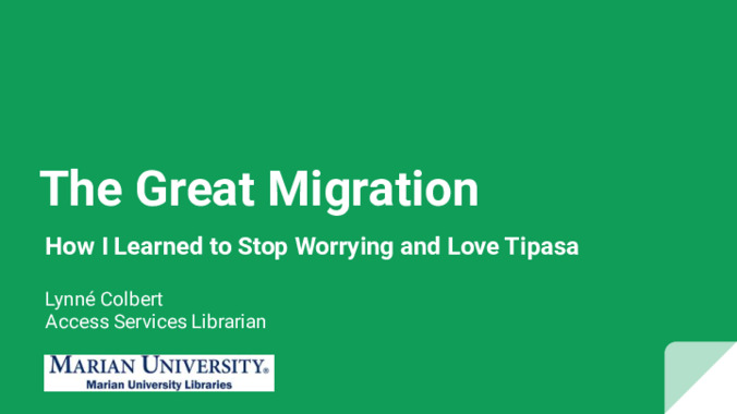 The Great Migration: How I Learned to Stop Worrying and Love Tipasa Miniaturansicht