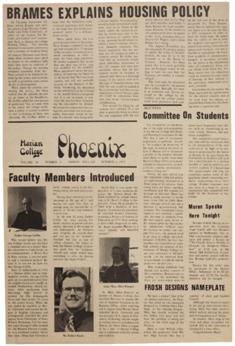 The Phoenix, Vol.XXXVI, No.3 (October 6, 1971) Thumbnail