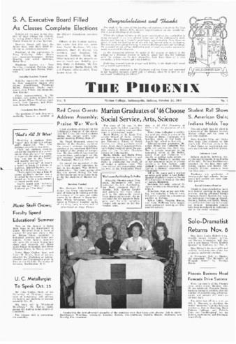 The Phoenix, Vol. X, No. 1 (October 24, 1946) miniatura