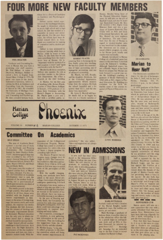 The Phoenix, Vol.XXXVI, No.4, (October 13, 1971) Thumbnail