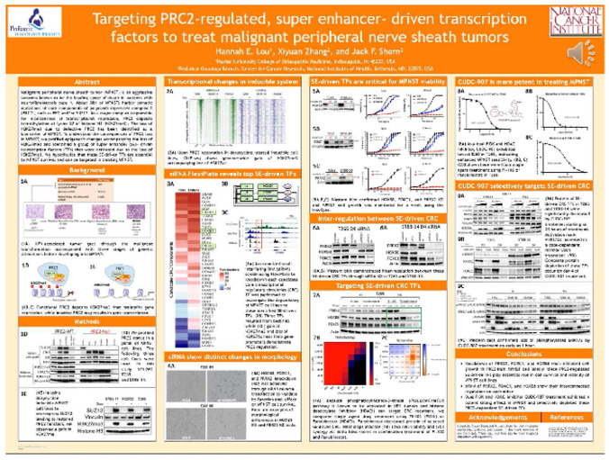 Targeting PRC2-regulated, super enhancer-driven transcription factors to treat malignant peripheral nerve sheath tumors miniatura