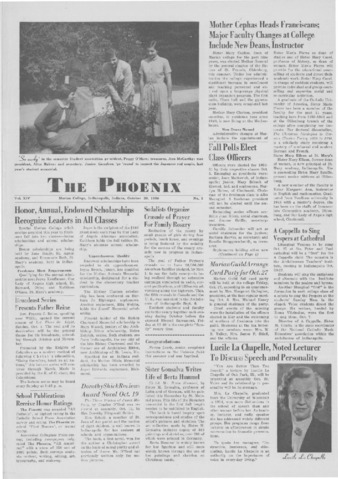 The Phoenix Vol. XIV, No. 1 (October 20, 1950) Thumbnail
