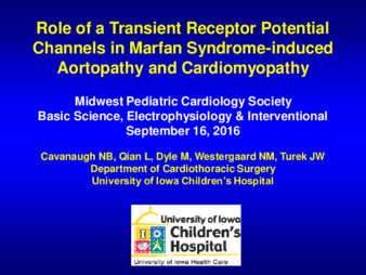 Role of a Transient Receptor Potential Channels in Marfan Syndrome-induced Aortopathy and Cardiomyopathy Miniaturansicht