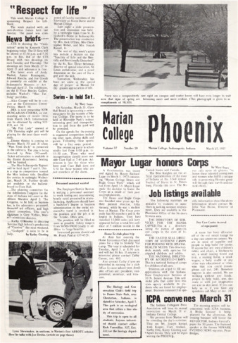 The Phoenix, Vol.XXXVII, No.20 (March 27, 1973) Thumbnail