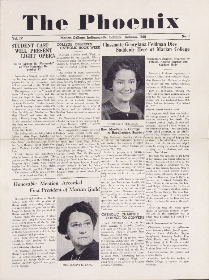 The Phoenix, Vol. IV, No. 1 (1940) Thumbnail