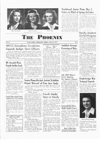 The Phoenix Vol. X, No. 7 (April 29, 1947) Miniature