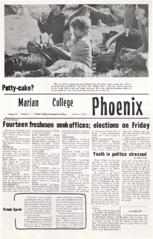 The Phoenix, Vol.XXXVII, No.4 (October 3, 1972) Thumbnail